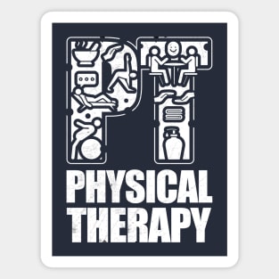 Physical Therapy PT Physical Therapy Retro Magnet